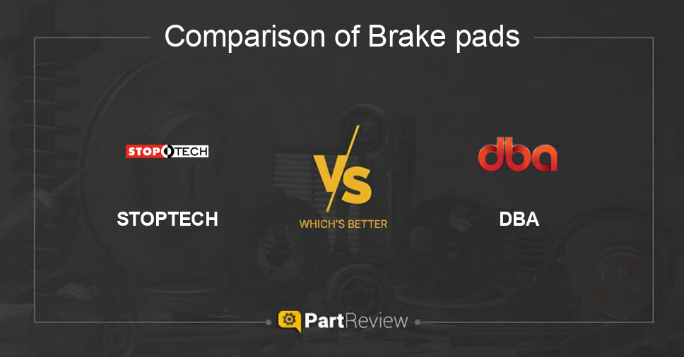 Comparison of brake pads STOPTECH and DBA