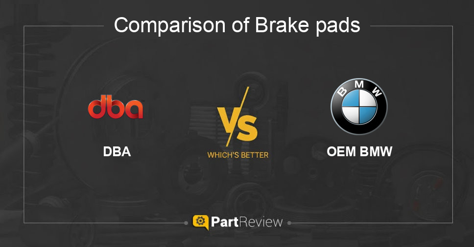 Comparison of brake pads DBA and OEM BMW