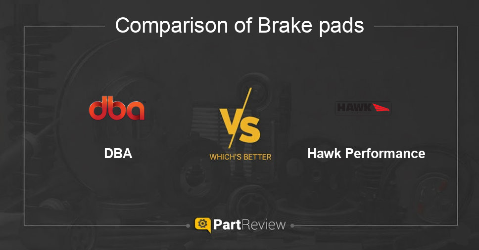 Comparison of brake pads DBA and Hawk Performance