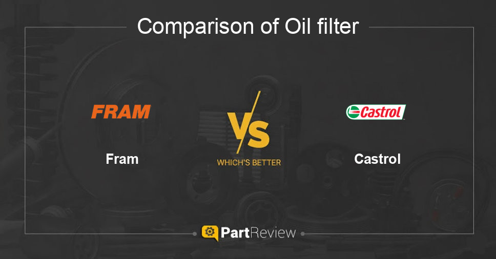 Comparison of oil filter Fram and Castrol