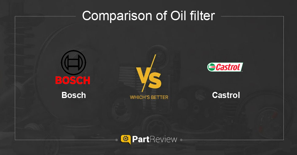 Comparison of oil filter Bosch and Castrol