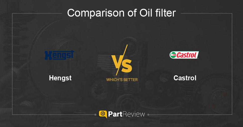 Comparison of oil filter Hengst and Castrol