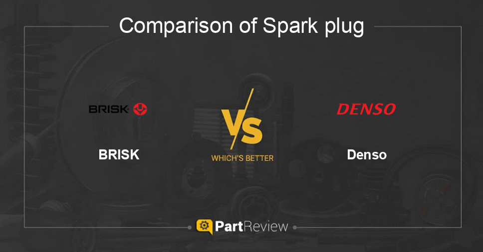 Comparison of spark plug BRISK and Denso