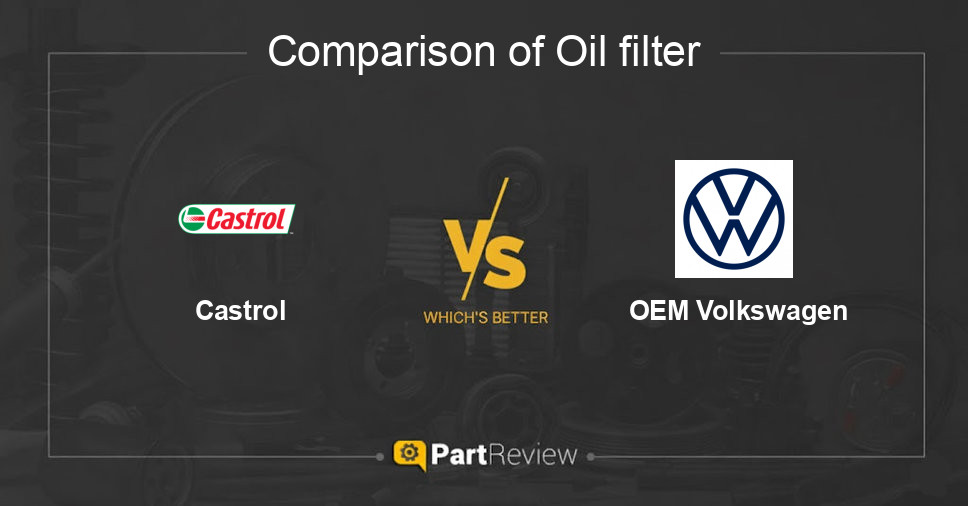 Comparison of oil filter Castrol and OEM Volkswagen