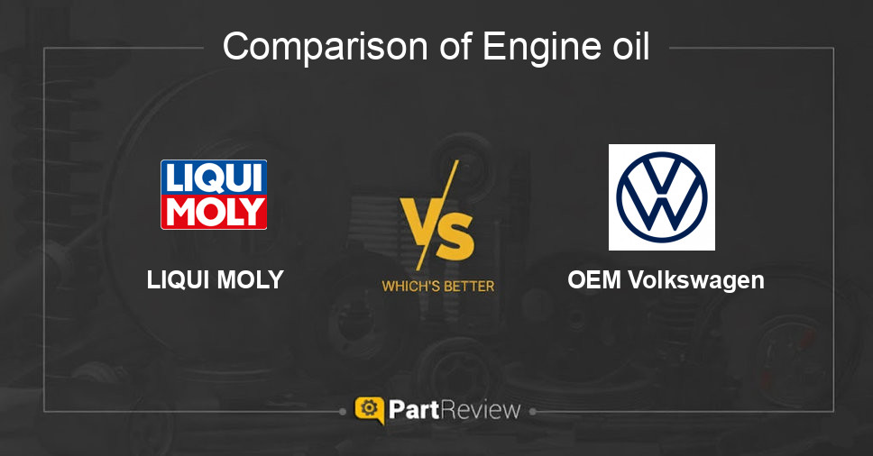 Comparison of engine oil LIQUI MOLY and OEM Volkswagen
