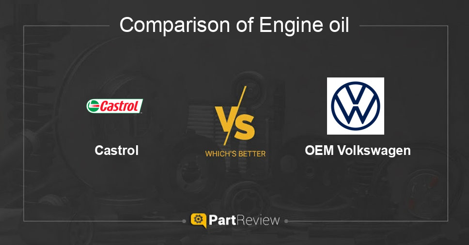 Comparison of engine oil Castrol and OEM Volkswagen