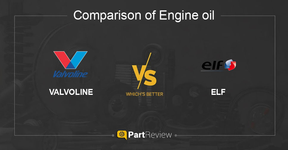 Comparison of engine oil VALVOLINE and ELF
