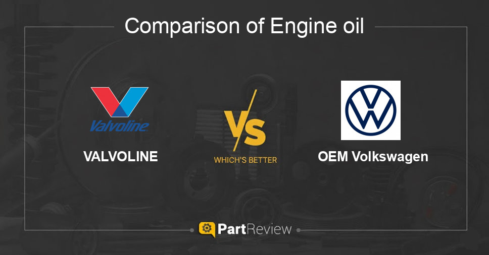 Comparison of engine oil VALVOLINE and OEM Volkswagen