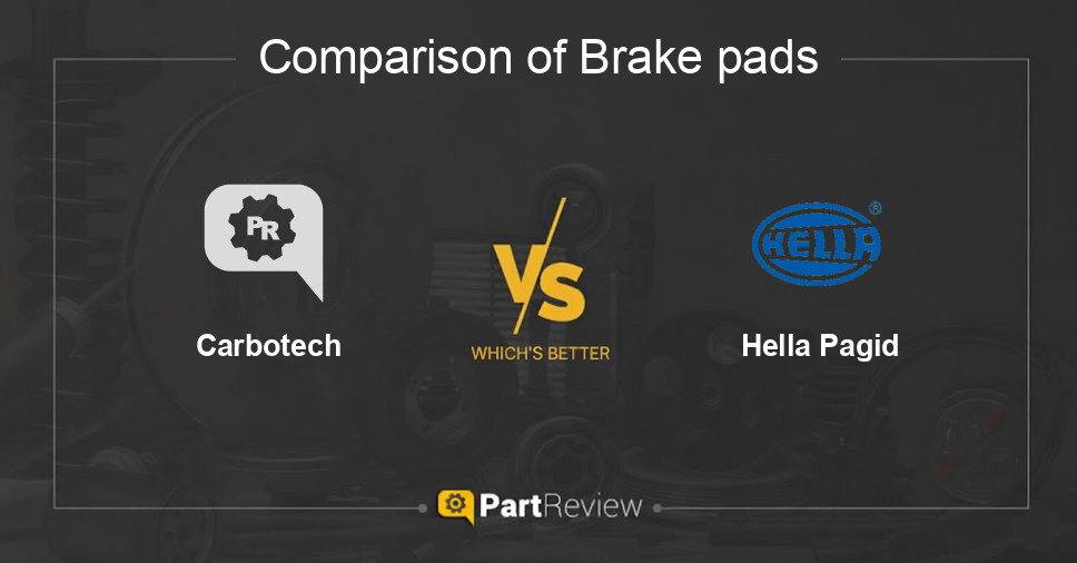 Comparison of brake pads Carbotech and Hella Pagid