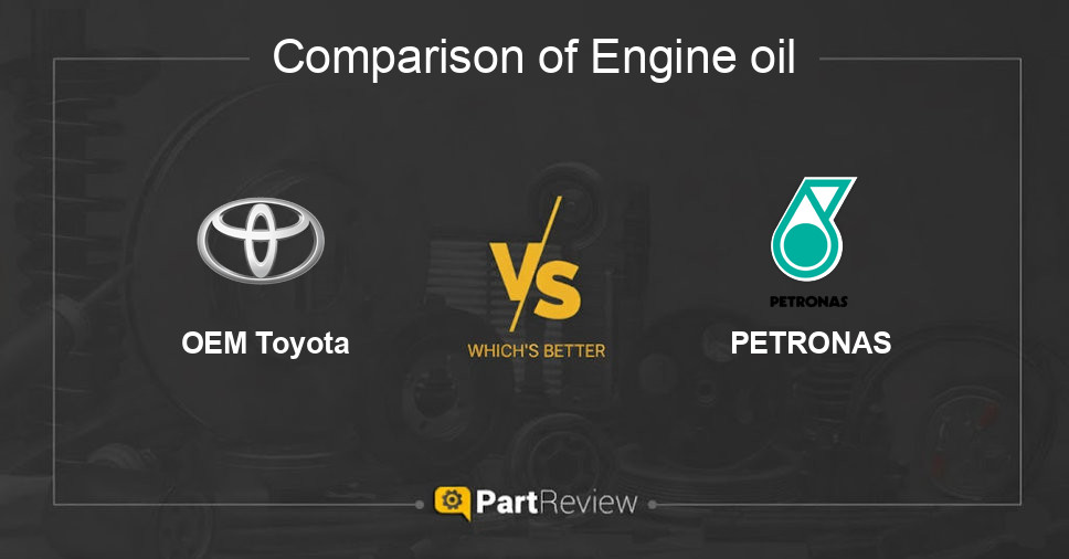 Comparison of engine oil OEM Toyota and PETRONAS