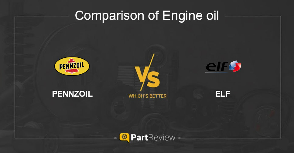 Comparison of engine oil PENNZOIL and ELF