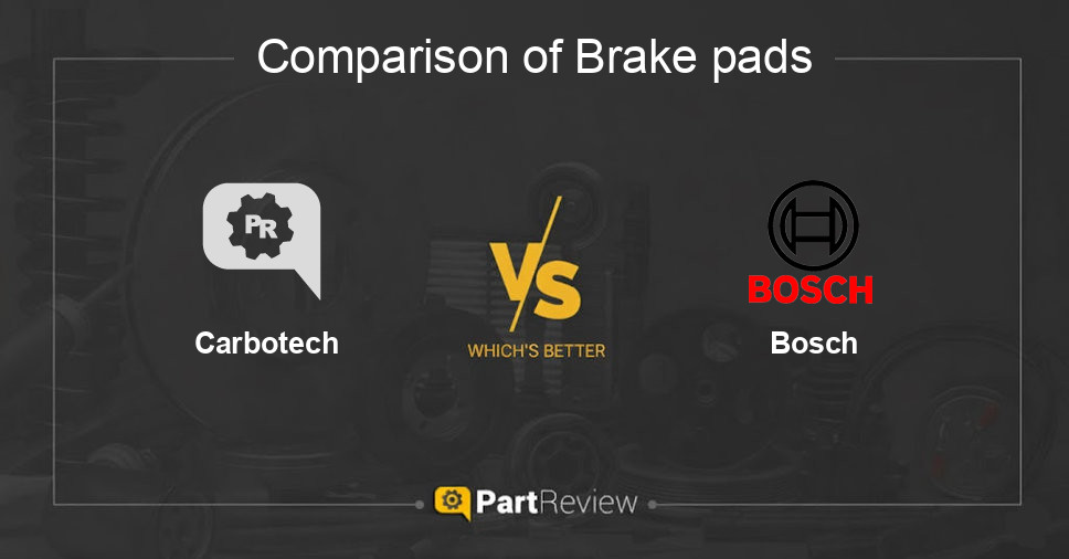 Comparison of brake pads Carbotech and Bosch