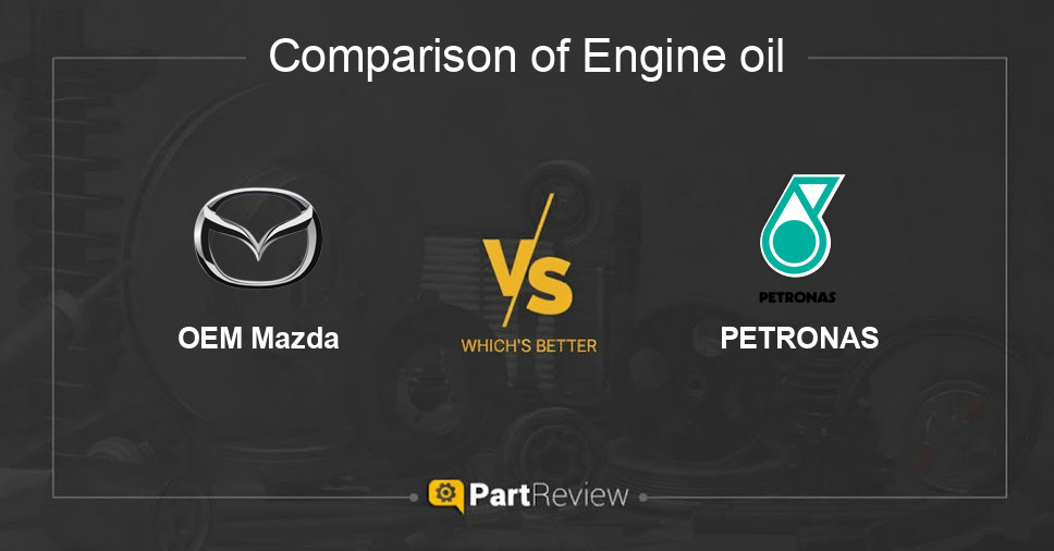 Comparison of engine oil OEM Mazda and PETRONAS
