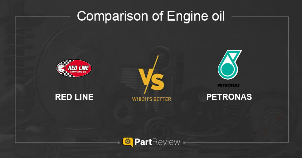Comparison of engine oil RED LINE and PETRONAS