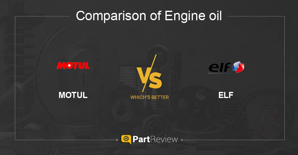 Comparison of engine oil MOTUL and ELF