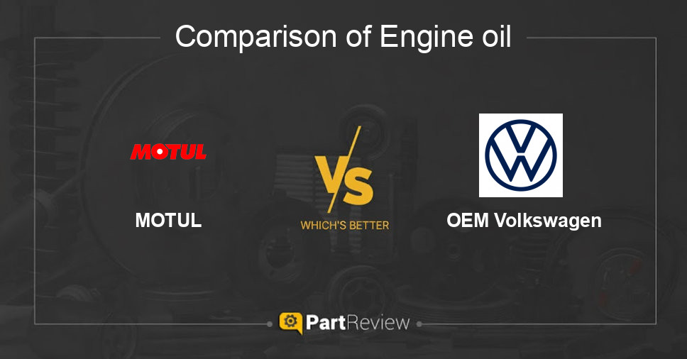 Comparison of engine oil MOTUL and OEM Volkswagen