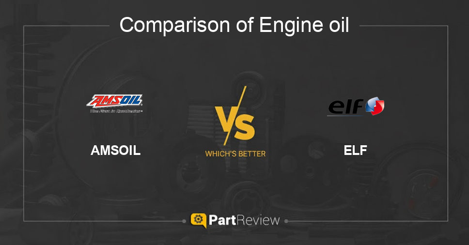 Comparison of engine oil AMSOIL and ELF