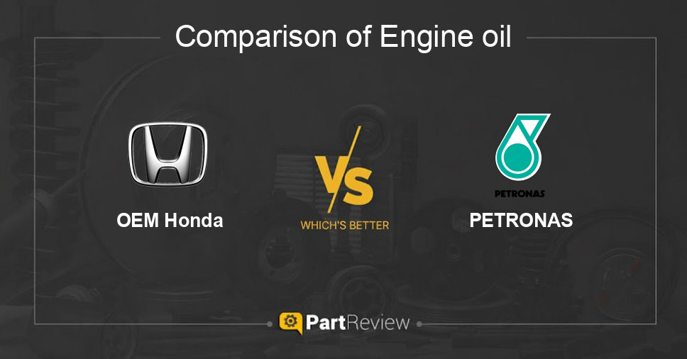 Comparison of engine oil OEM Honda and PETRONAS