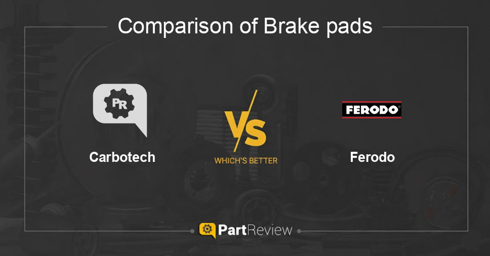 Comparison of brake pads Carbotech and Ferodo