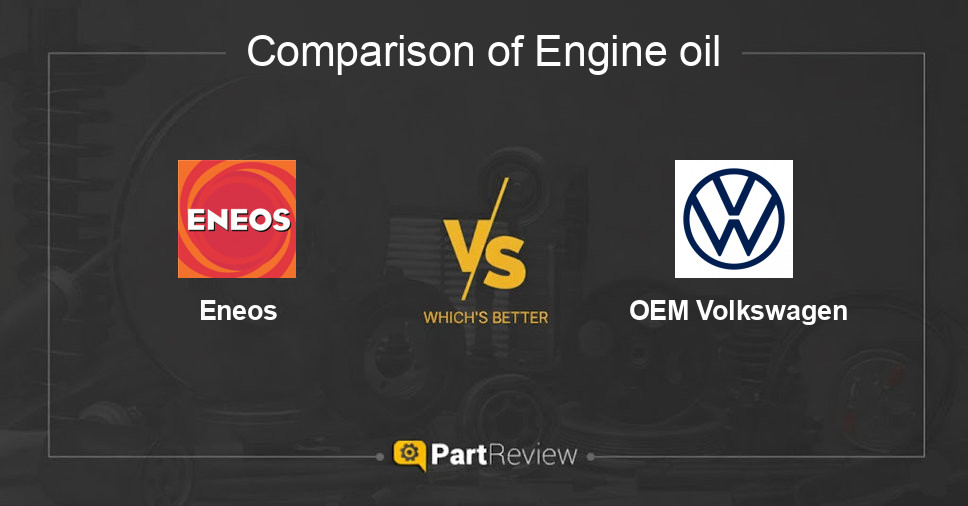 Comparison of engine oil Eneos and OEM Volkswagen