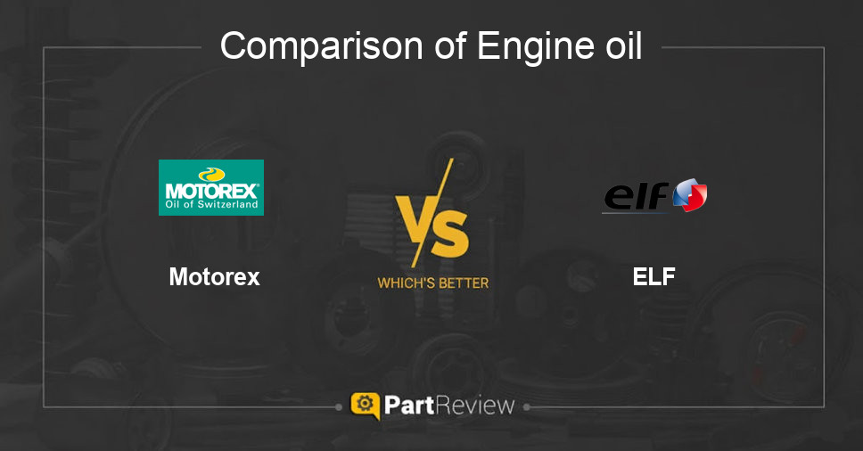 Comparison of engine oil Motorex and ELF