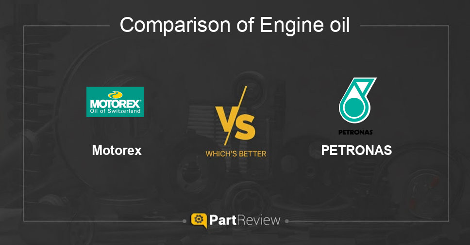 Comparison of engine oil Motorex and PETRONAS