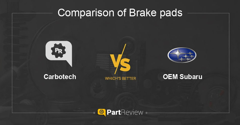 Comparison of brake pads Carbotech and OEM Subaru