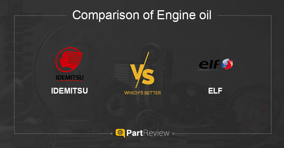Comparison of engine oil IDEMITSU and ELF