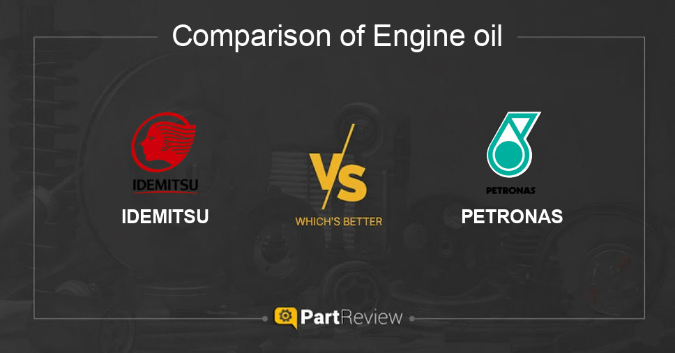 Comparison of engine oil IDEMITSU and PETRONAS
