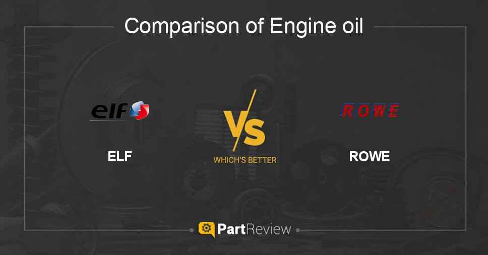 Comparison of engine oil ELF and ROWE