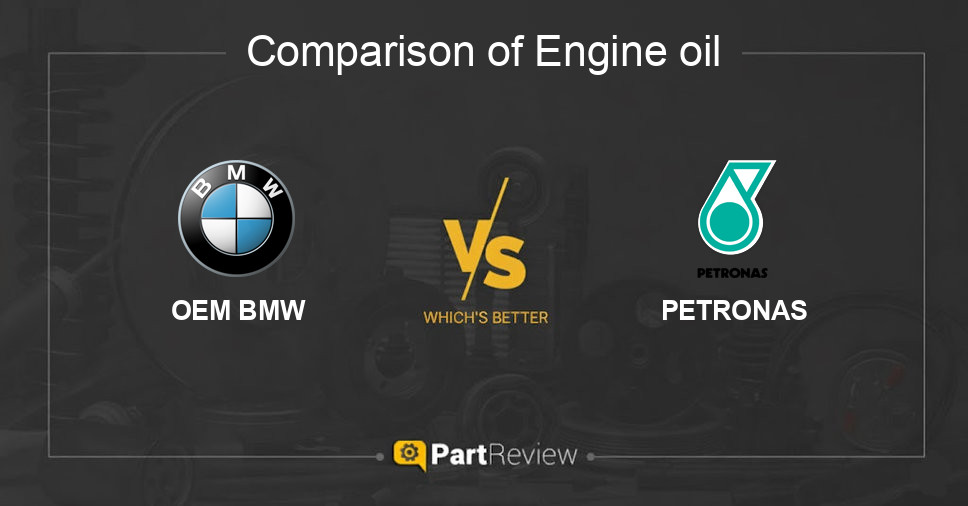 Comparison of engine oil OEM BMW and PETRONAS
