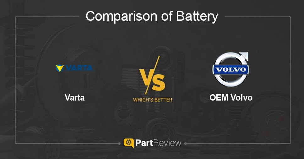 Comparison of battery Varta and OEM Volvo