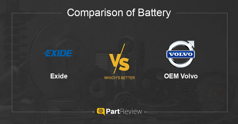 Comparison of battery Exide and OEM Volvo