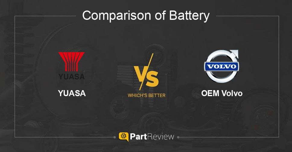 Comparison of battery YUASA and OEM Volvo