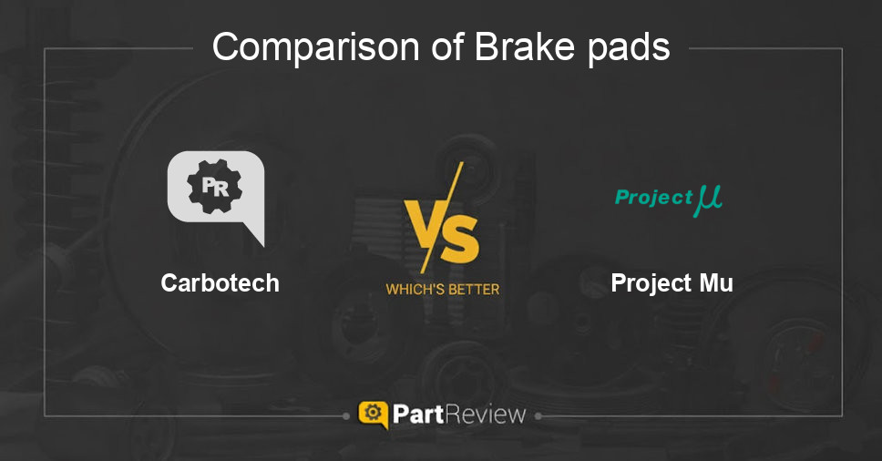 Comparison of brake pads Carbotech and Project Mu