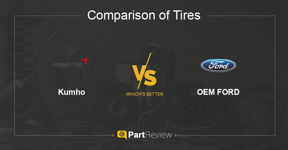 Comparison of tires Kumho and OEM FORD