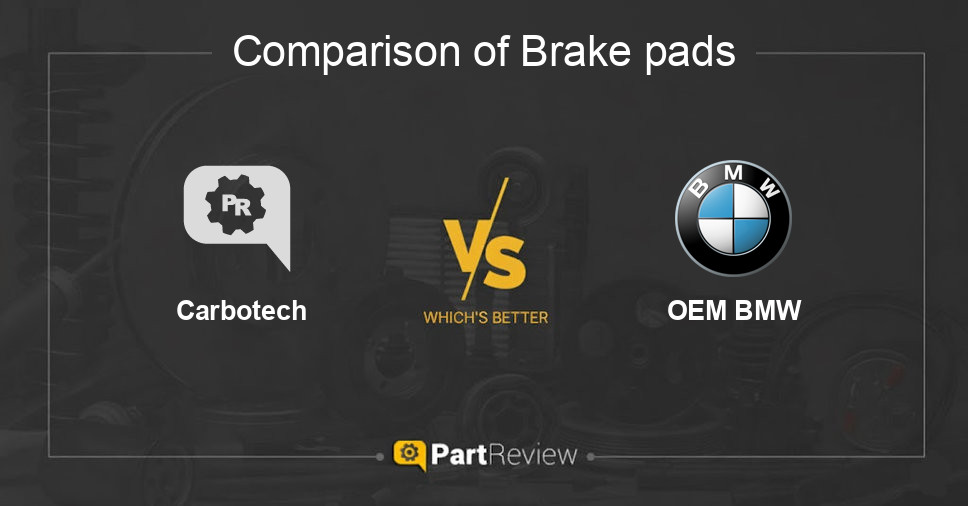 Comparison of brake pads Carbotech and OEM BMW