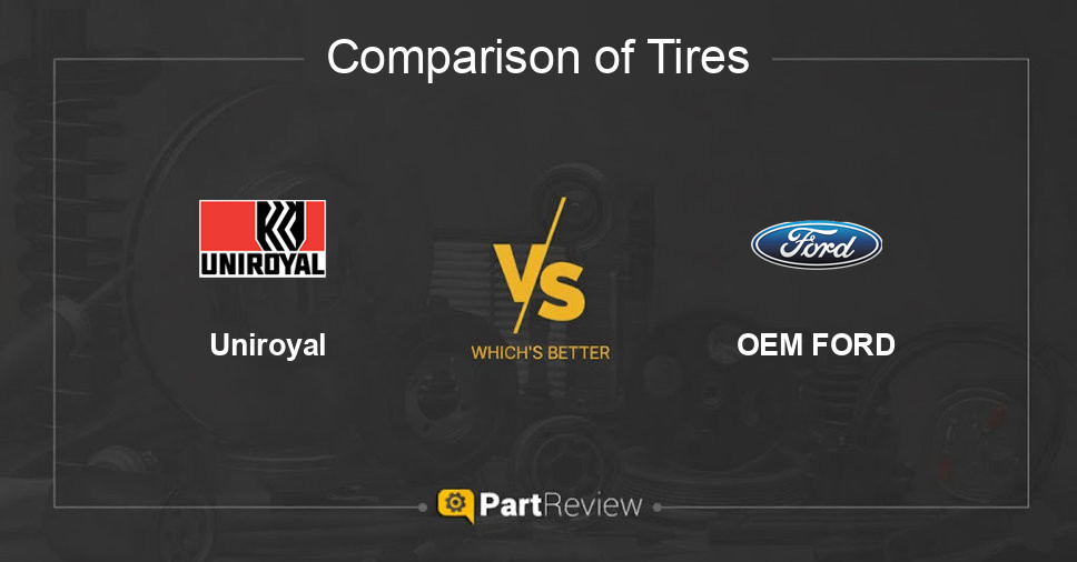 Comparison of tires Uniroyal and OEM FORD