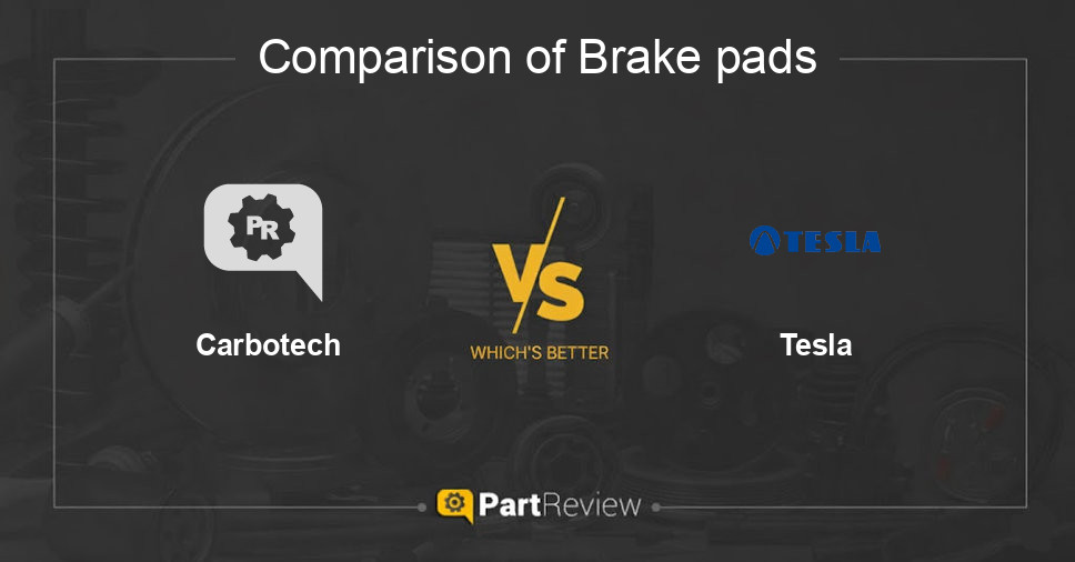 Comparison of brake pads Carbotech and Tesla