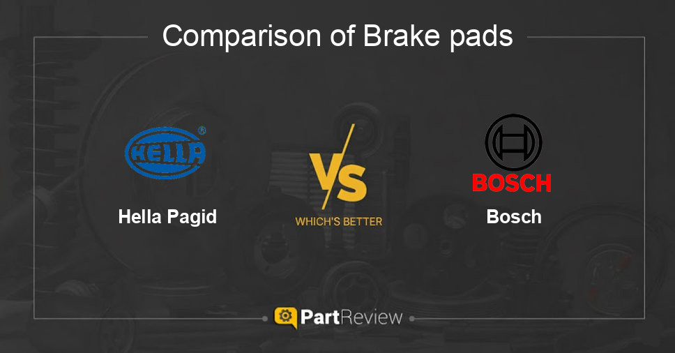Comparison of brake pads Hella Pagid and Bosch