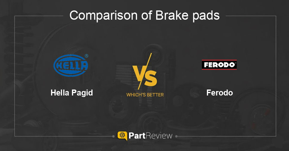 Comparison of brake pads Hella Pagid and Ferodo