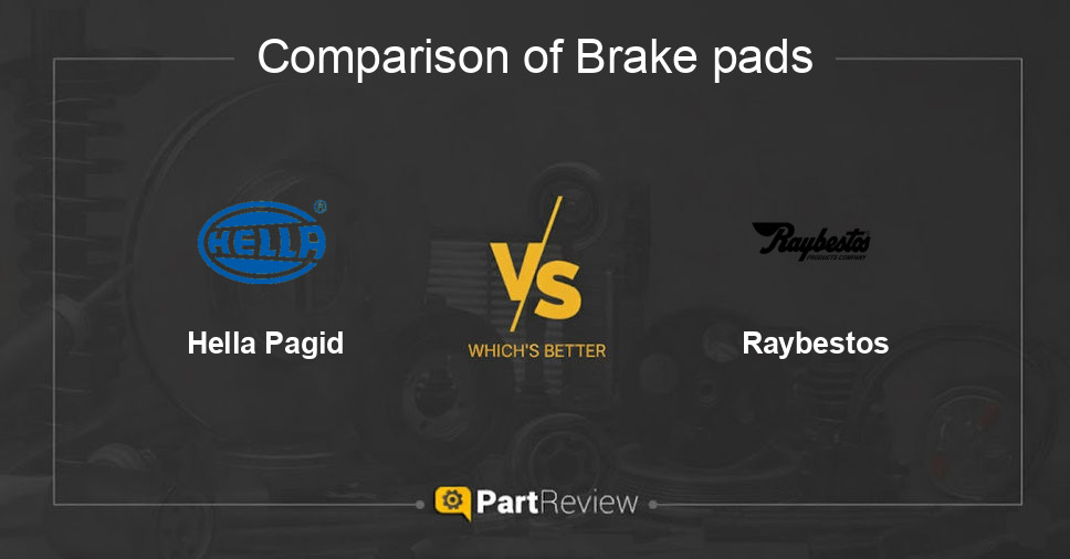 Comparison of brake pads Hella Pagid and Raybestos