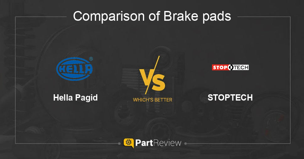 Comparison of brake pads Hella Pagid and STOPTECH