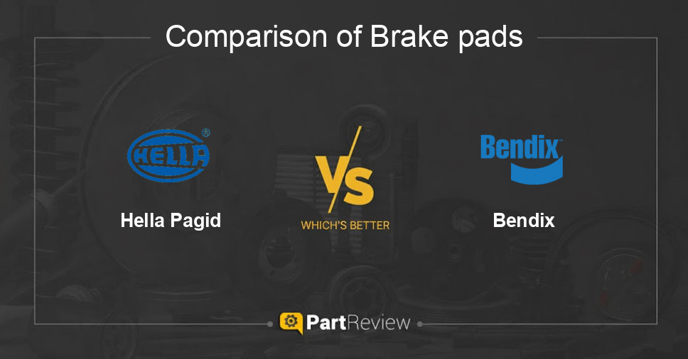 Comparison of brake pads Hella Pagid and Bendix