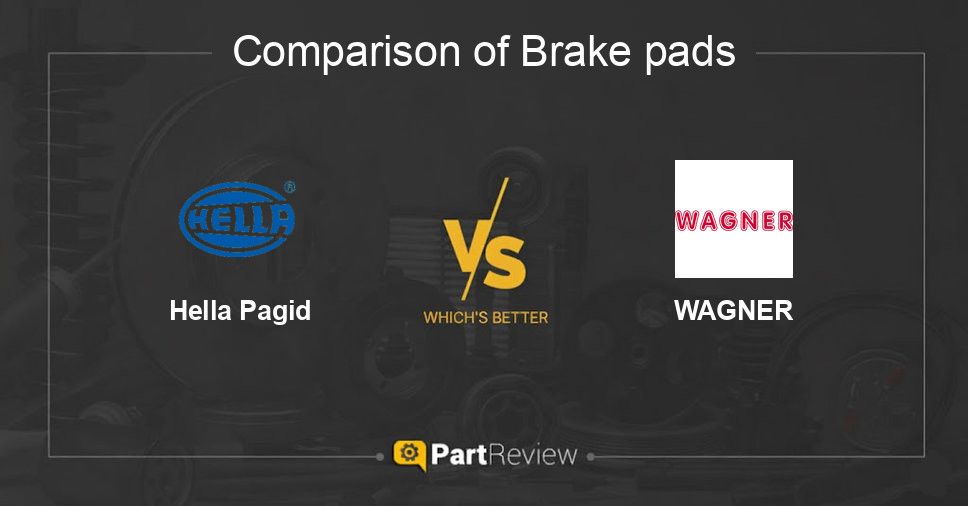 Comparison of brake pads Hella Pagid and WAGNER