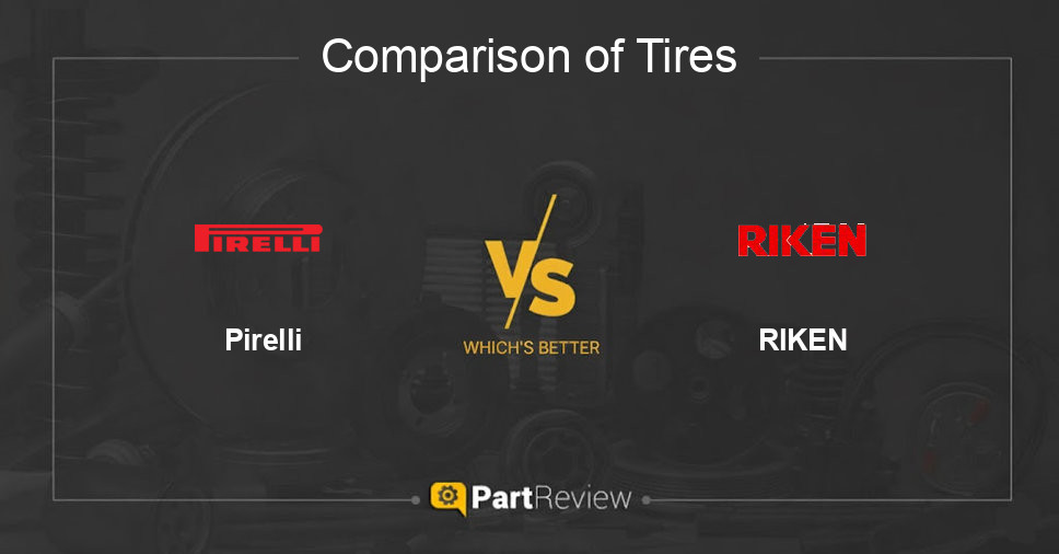 Comparison of tires Pirelli and RIKEN