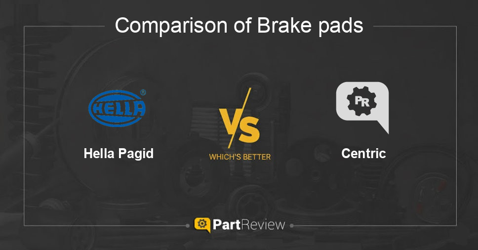 Comparison of brake pads Hella Pagid and Centric