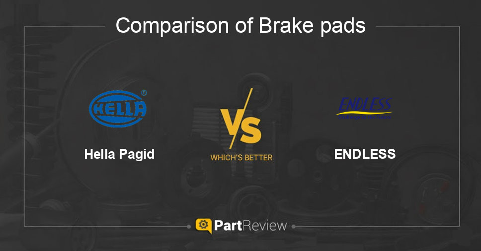 Comparison of brake pads Hella Pagid and ENDLESS
