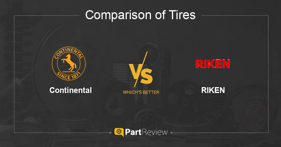 Comparison of tires Continental and RIKEN