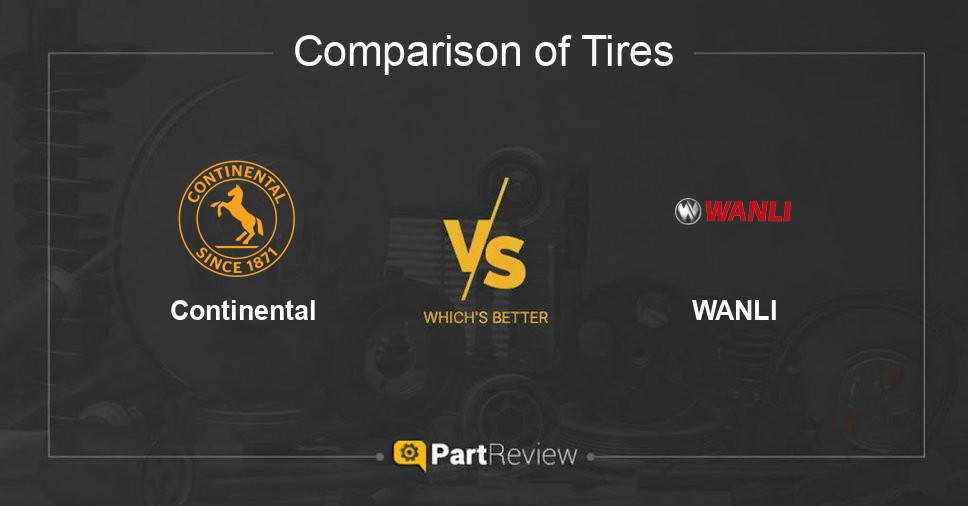 Comparison of tires Continental and WANLI